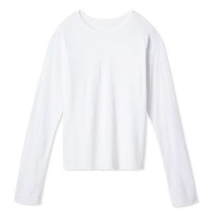 Pretties LA Long Sleeve Baby Tee - White